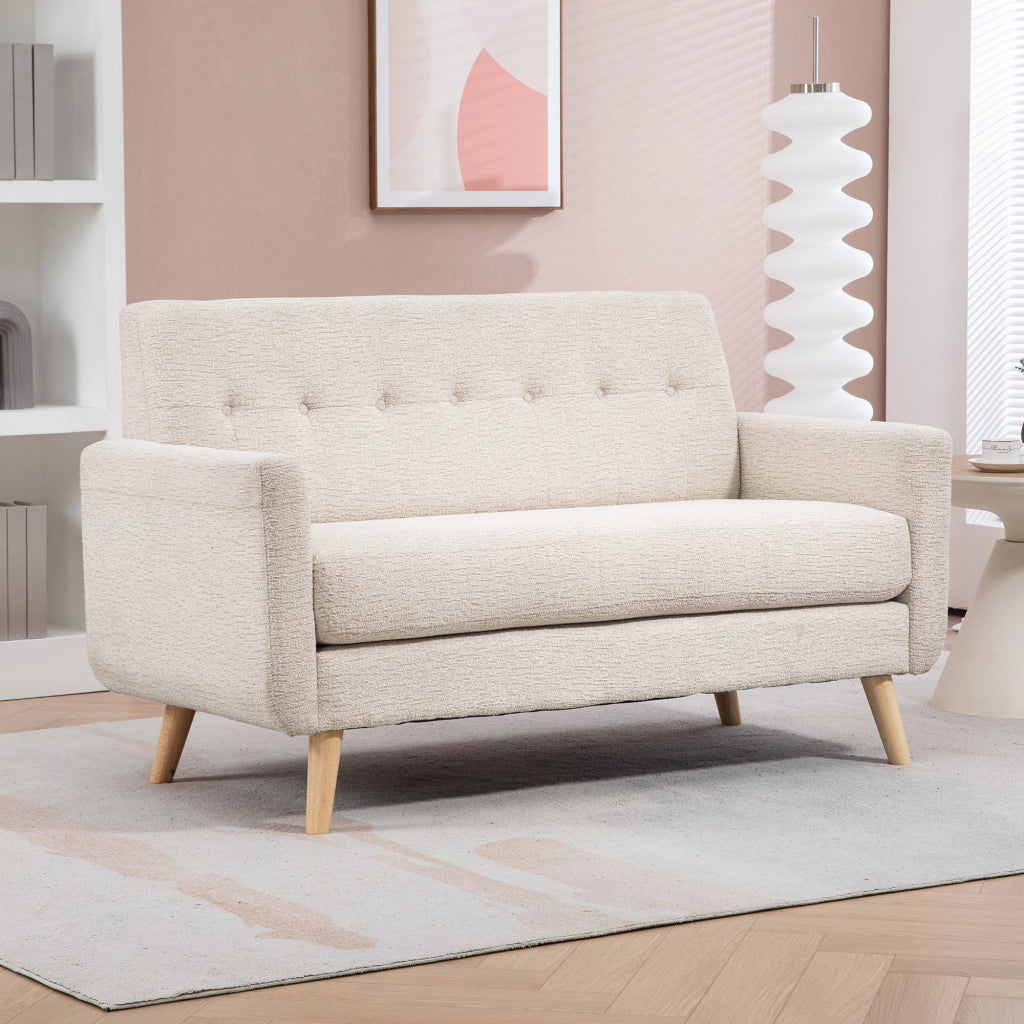 Divano 2 posti ¨C Xylo ¨C tessuto beige 134x71x82 cm