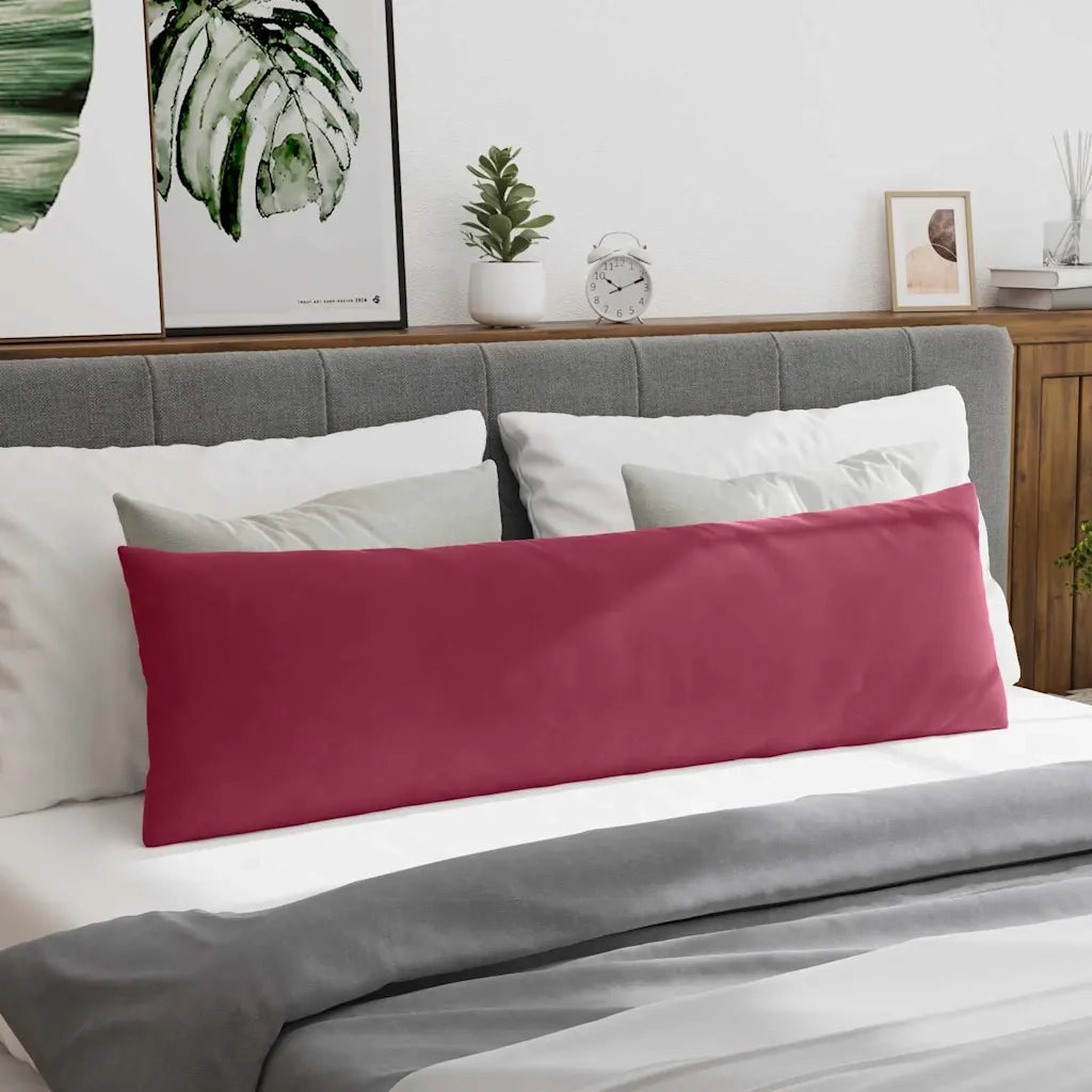 Cuscini da Divano 2 pcs Rosso Vino 145 x 40 cm Tessuto in Cords 42013847