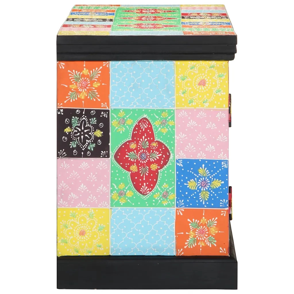 Mobile TV Multicolore 100 x 35 x 50 cm Legno di mango massello 4017571
