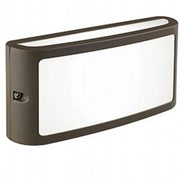 Applique in alluminio pressofuso con diffusore opalino - 10W, 950 lumen, luce calda caffe'