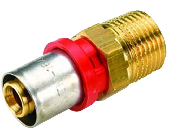 RACCORDO DIRITTO MASCHIO PER TUBO MULTISTRATO A PRESSARE MODELLO AL-COBRAPEX 2 Ø63   TIEMME RACCORDERIE SPA