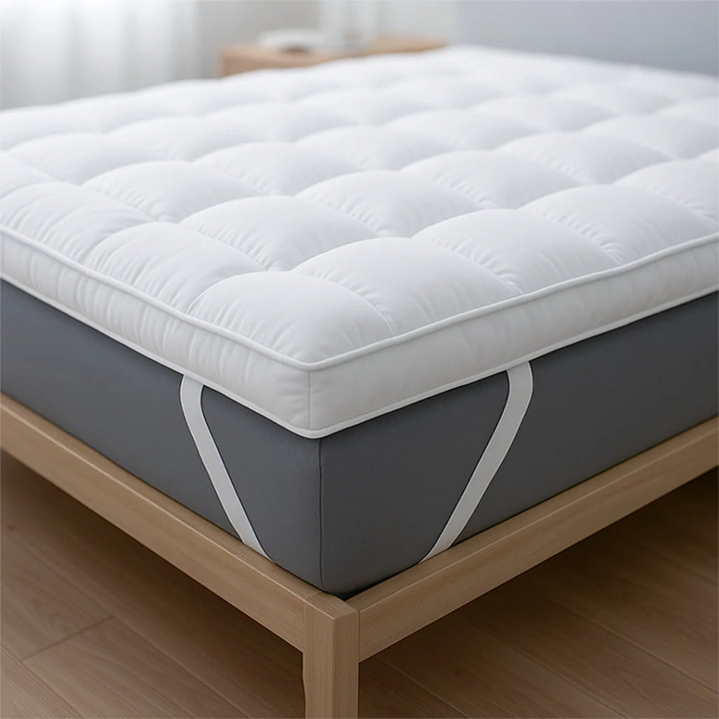 Topper 120x200 cm con Imbottitura in Ovatta da 1000 gr/m² | Coprimaterasso Extra Comfort con Camera d'Aria Traspirante Incorporata