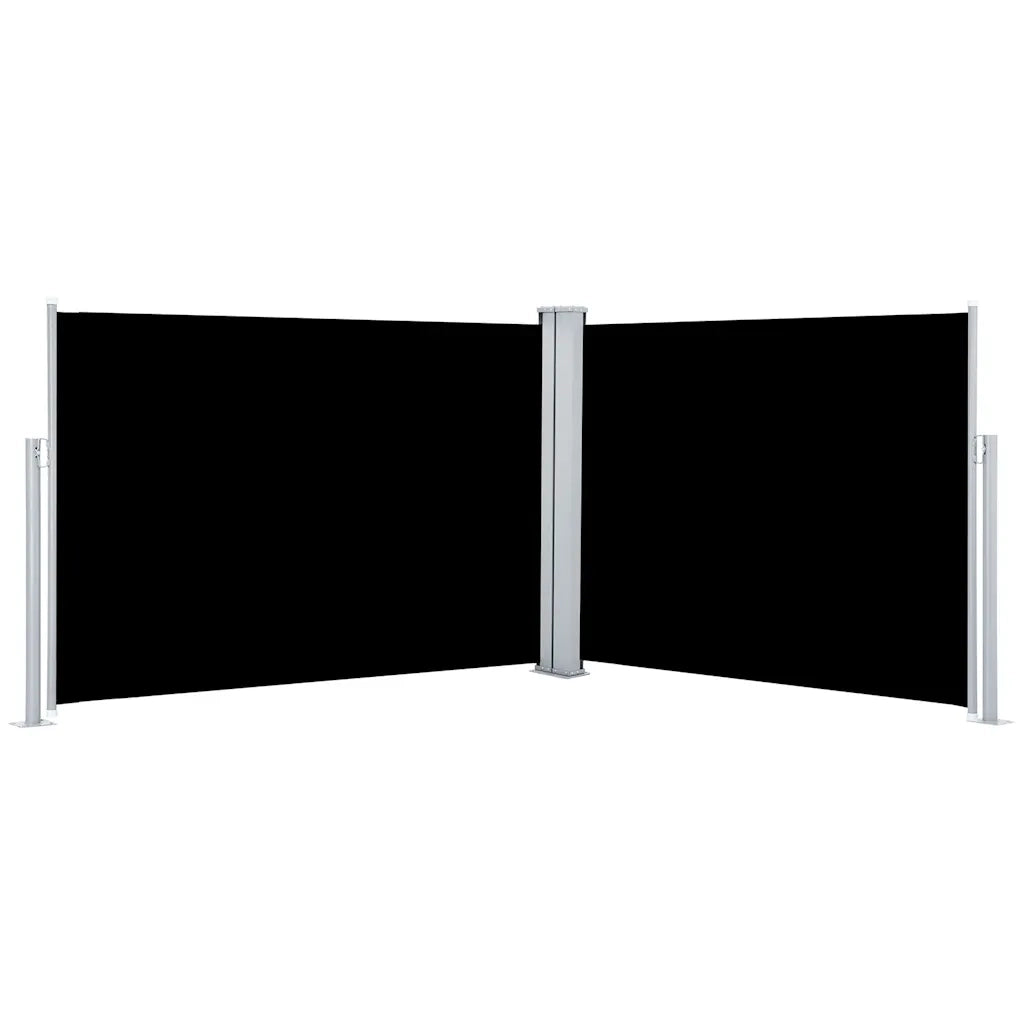 Tenda da Sole Laterale Retrattile Nera 120x1000 cm 48478
