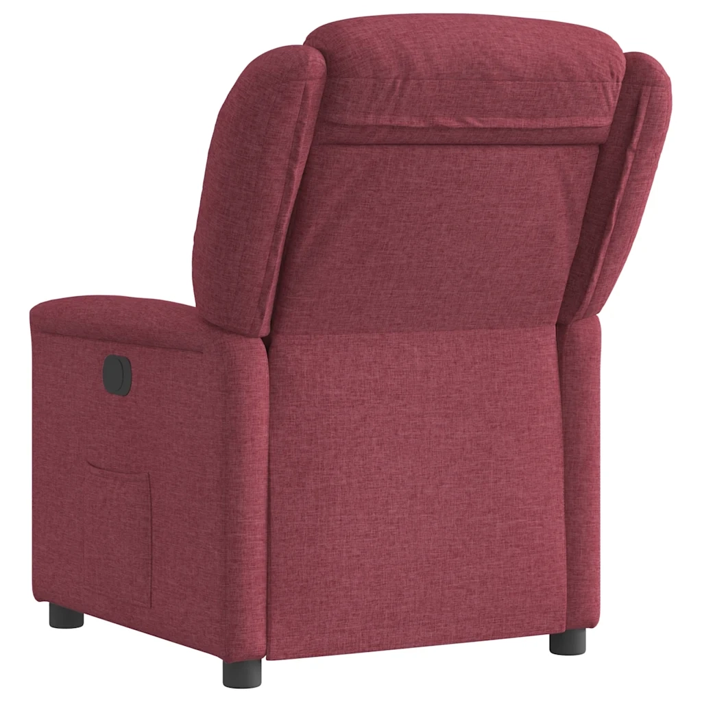 Poltrona Reclinabile in Tessuto Rosso Vino 4015599