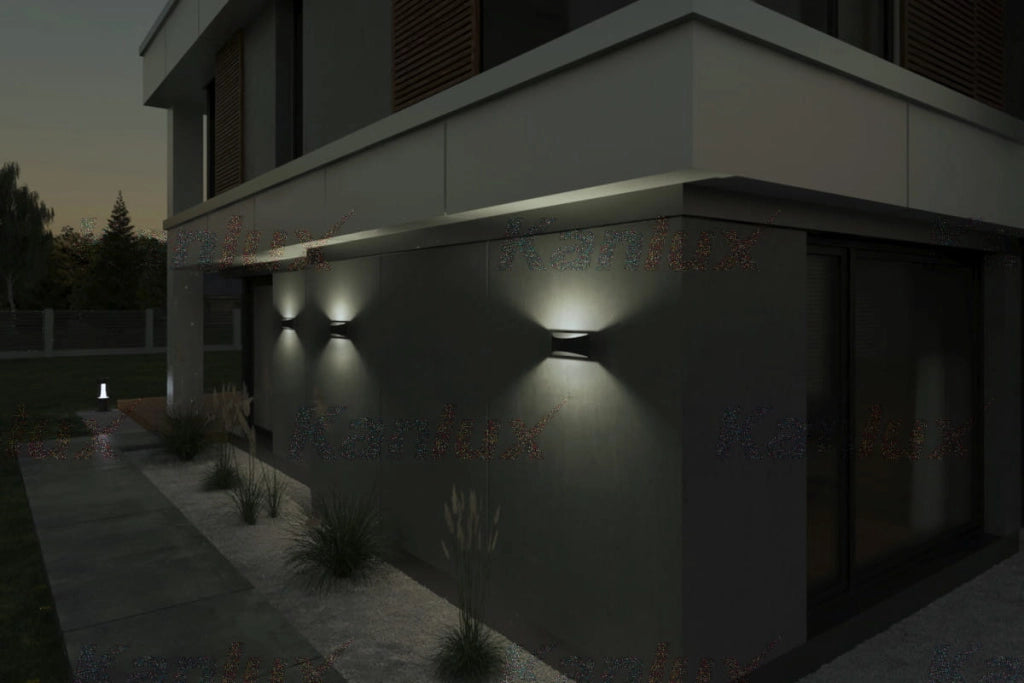 Applique esterna Kanlux BISO LED 8W IP54 grafite alluminio