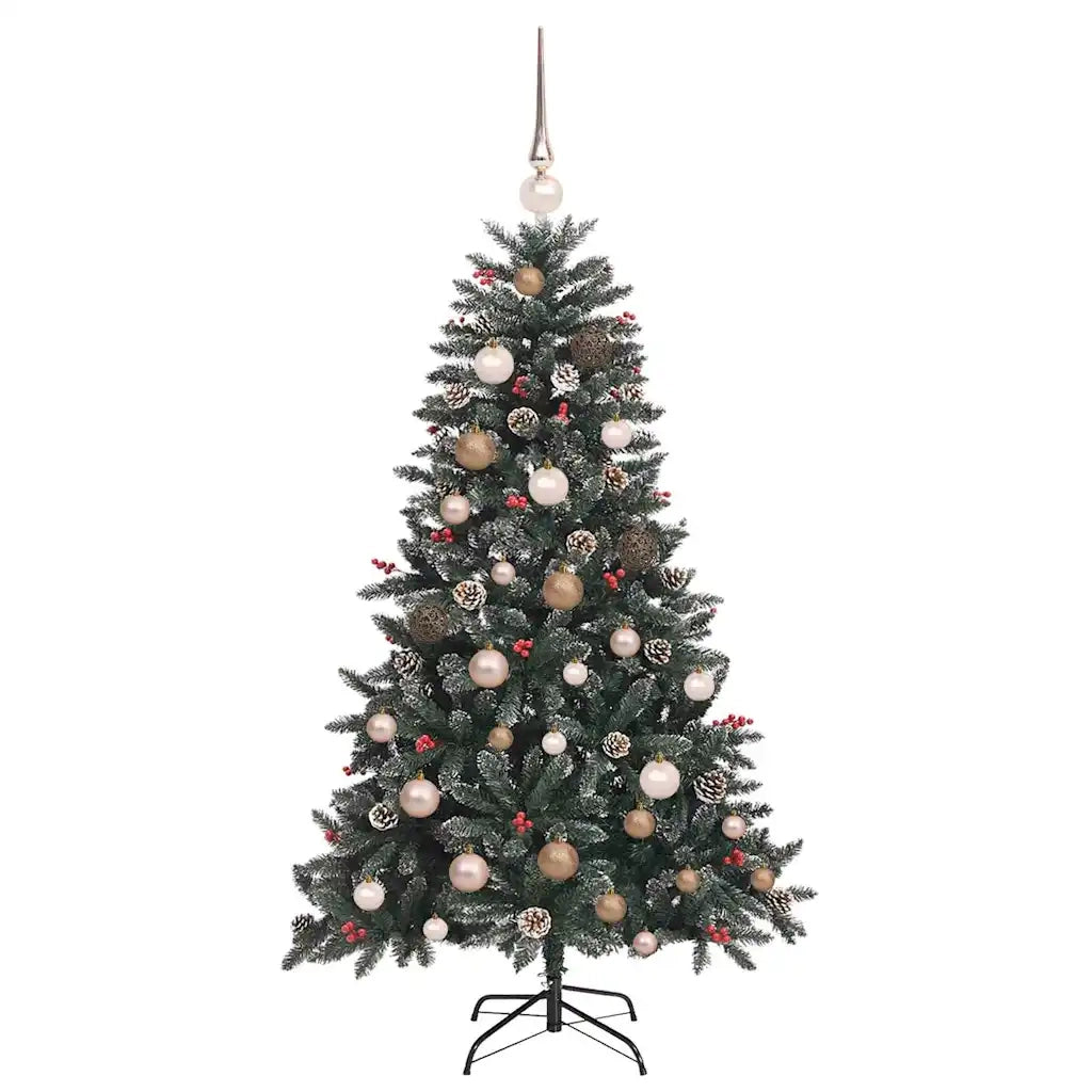 Albero di Natale artificiale con 150 LED Verde 150 cm 3395866