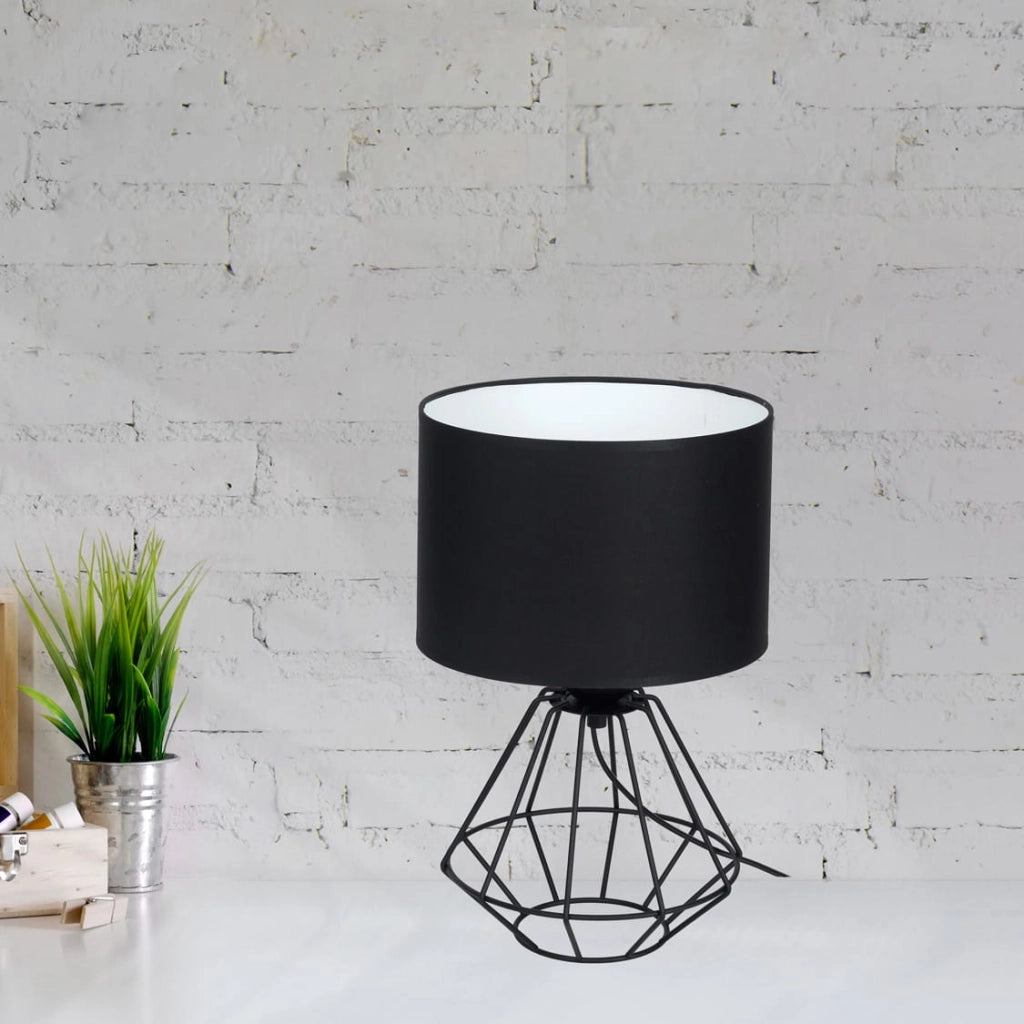 Lampada tavolo Colin MLP4792 nera 1 luce E27 60W Milagro