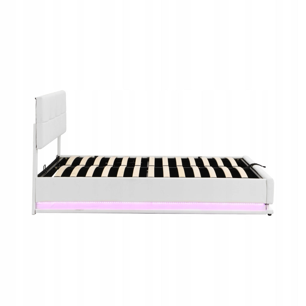 Letto imbottito - Xylo - 180x200 - LED idraulico bianco