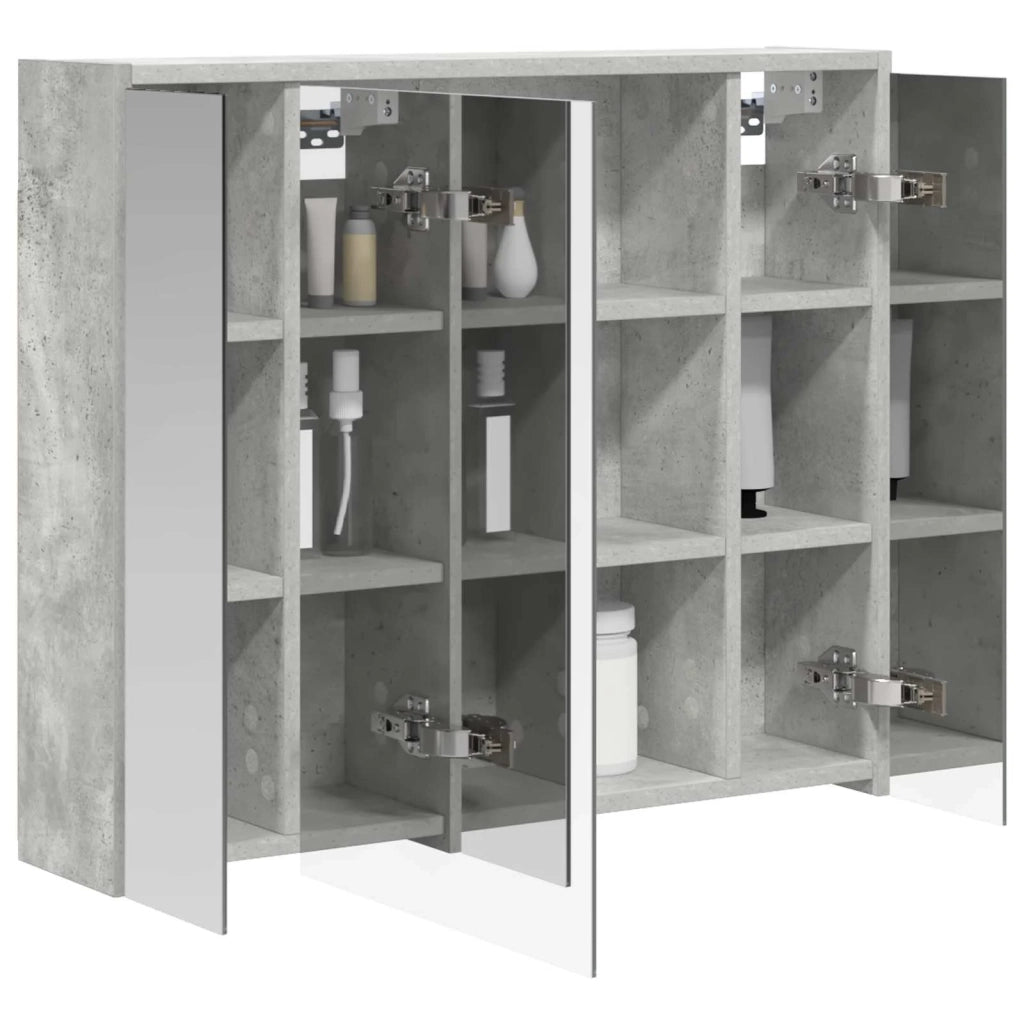 Mobiletto per specchio da Bagno | Armadio da bagno Grigio cemento
