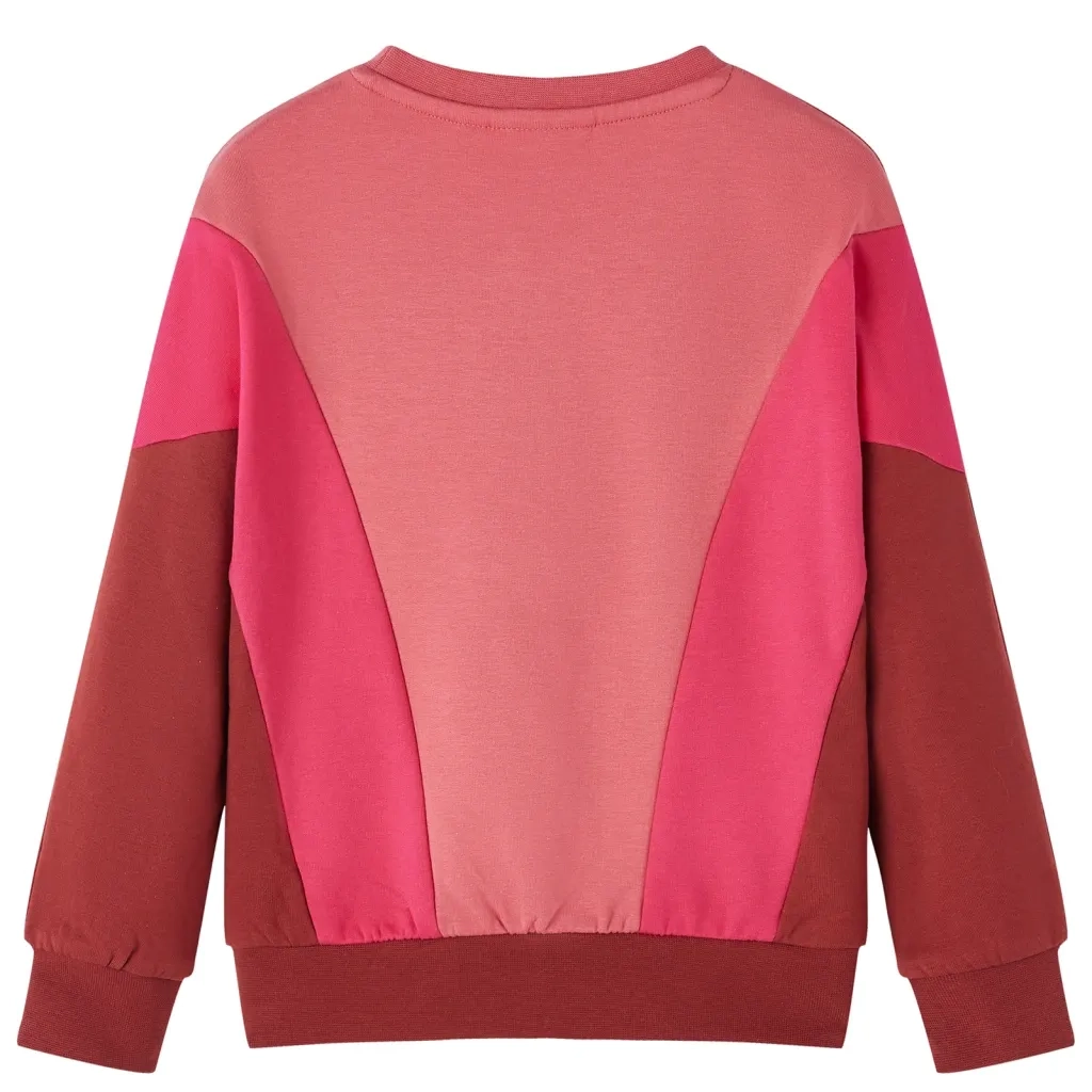 Felpa da Bambino Color Block Rosa e Henn¨¦ 104