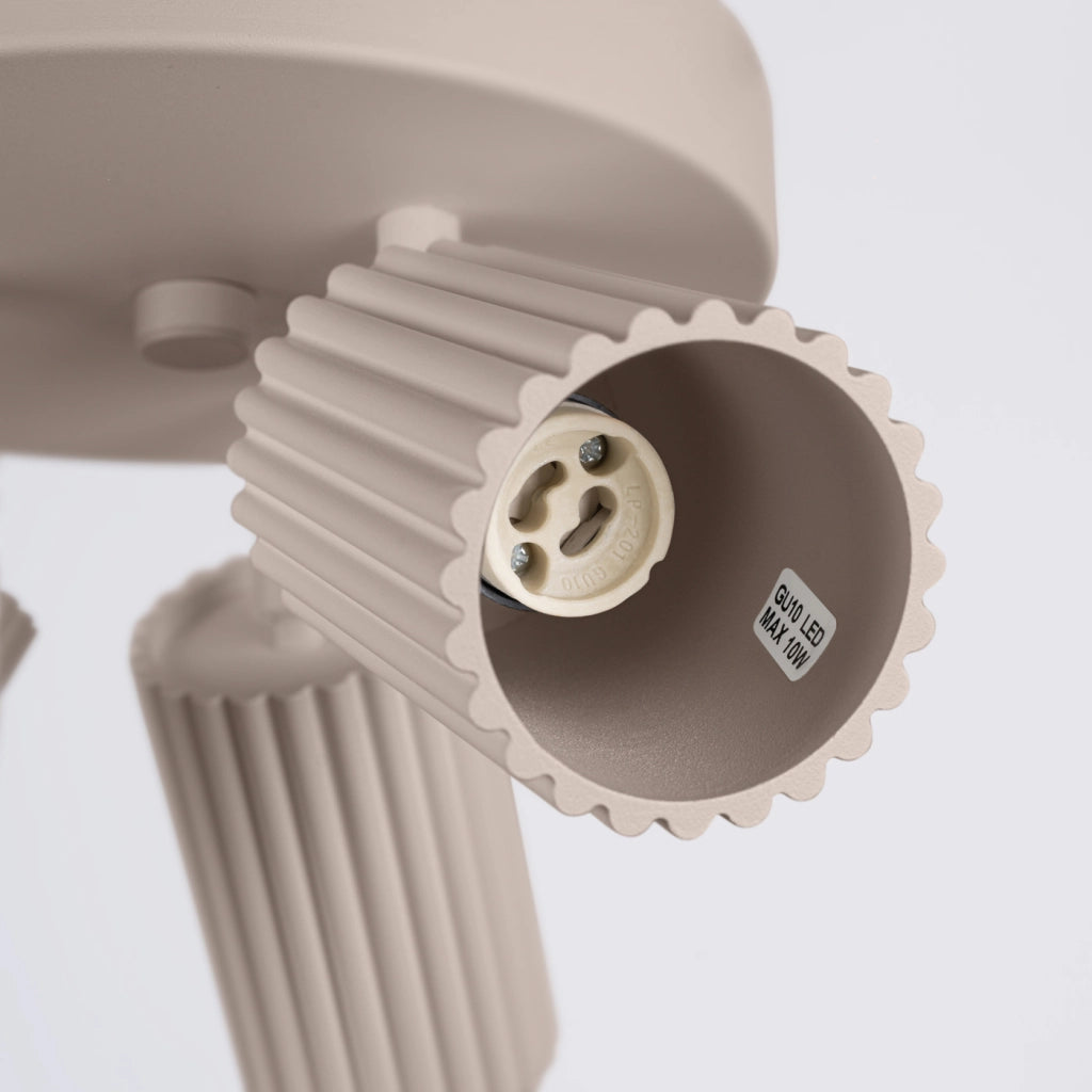 Lampada da soffitto KARBON 3P taupe