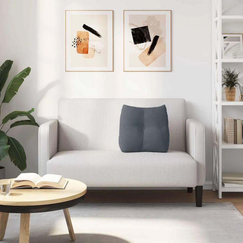 Cuscino per Schiena Grigio scuro 45 x 24 x 50 cm Velluto 42014372