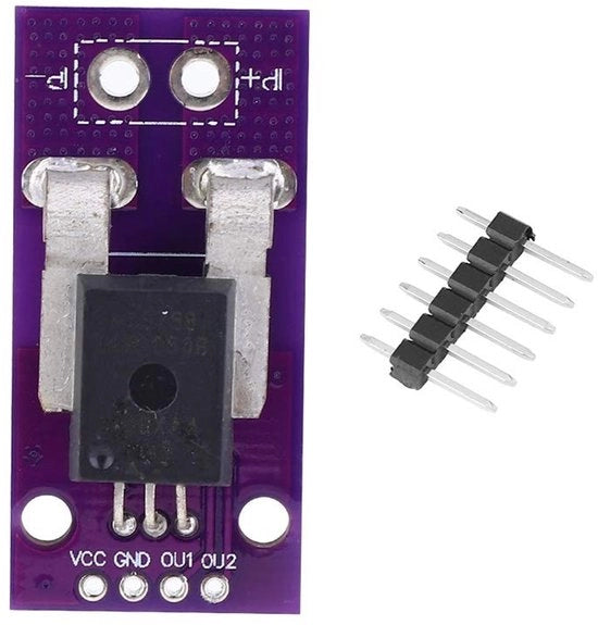 Sensore di Corrente Lineare - Modulo di Pannello Attuale - 50A - 3.3-5V - Raffreddamento del Segnale - Adatto per applicazioni high-side - Progetto compatto