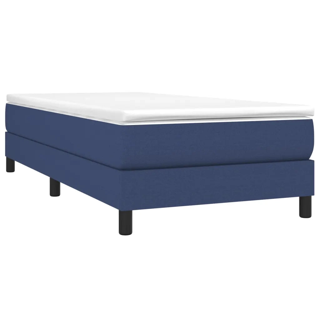 Giroletto a Molle con Materasso-Struttura Letto Blu 90x200 cm inTessuto 329945