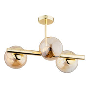 Plafoniera ERAL 3 oro/ambra dimmerabile 3xE14 Alfa 62324