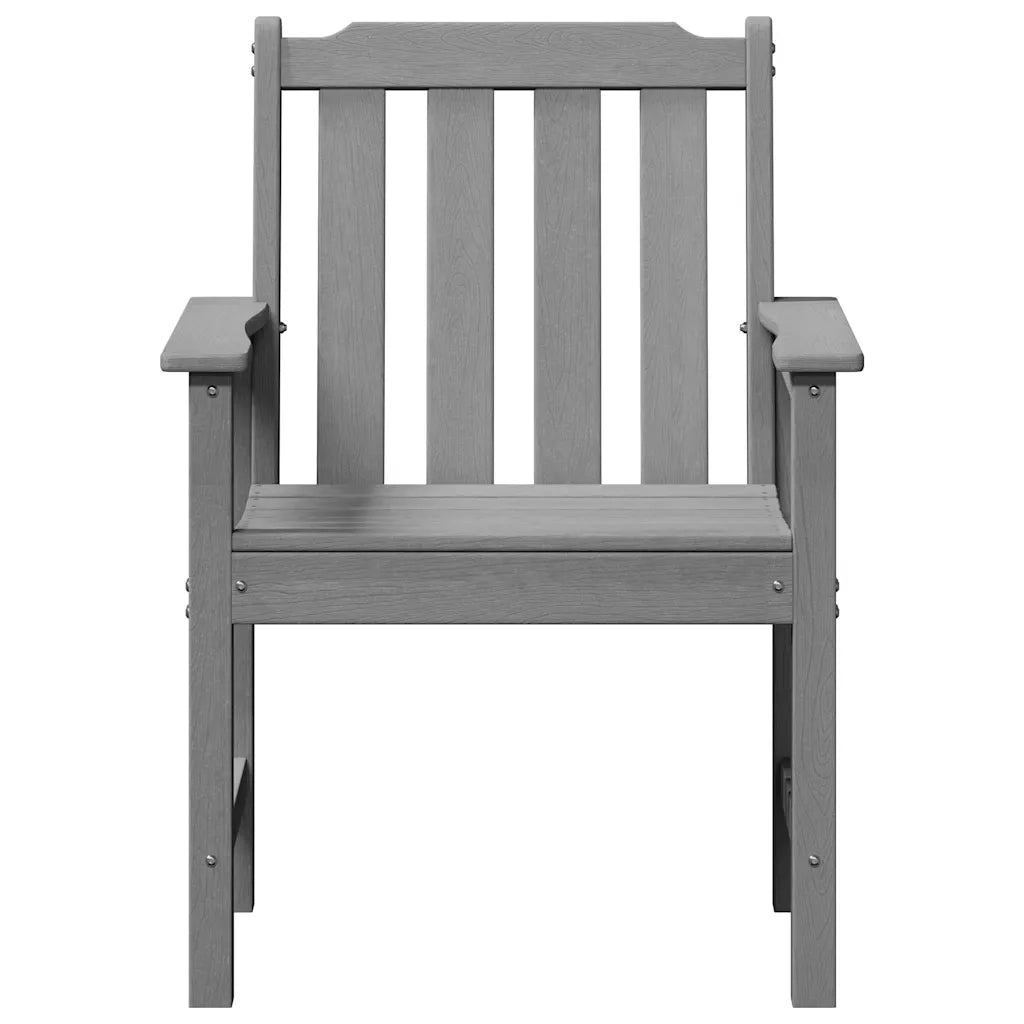 Sedia da pranzo da giardino 2 pcs Grigio chiaro HDPE 42006606