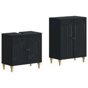 Set di Armadi da Bagno da 2 Pezzi ALKMAAR Nero 3417586