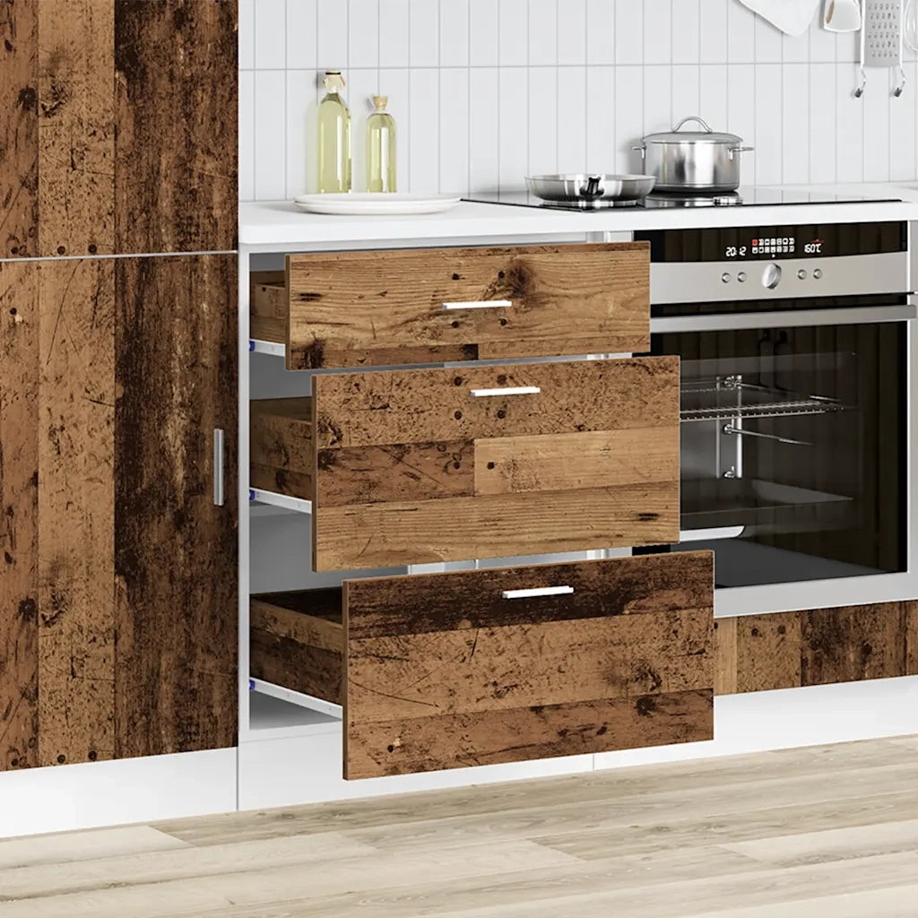 Base da Cucina “Lyon” Legno Vecchio in Legno Multistrato 854257