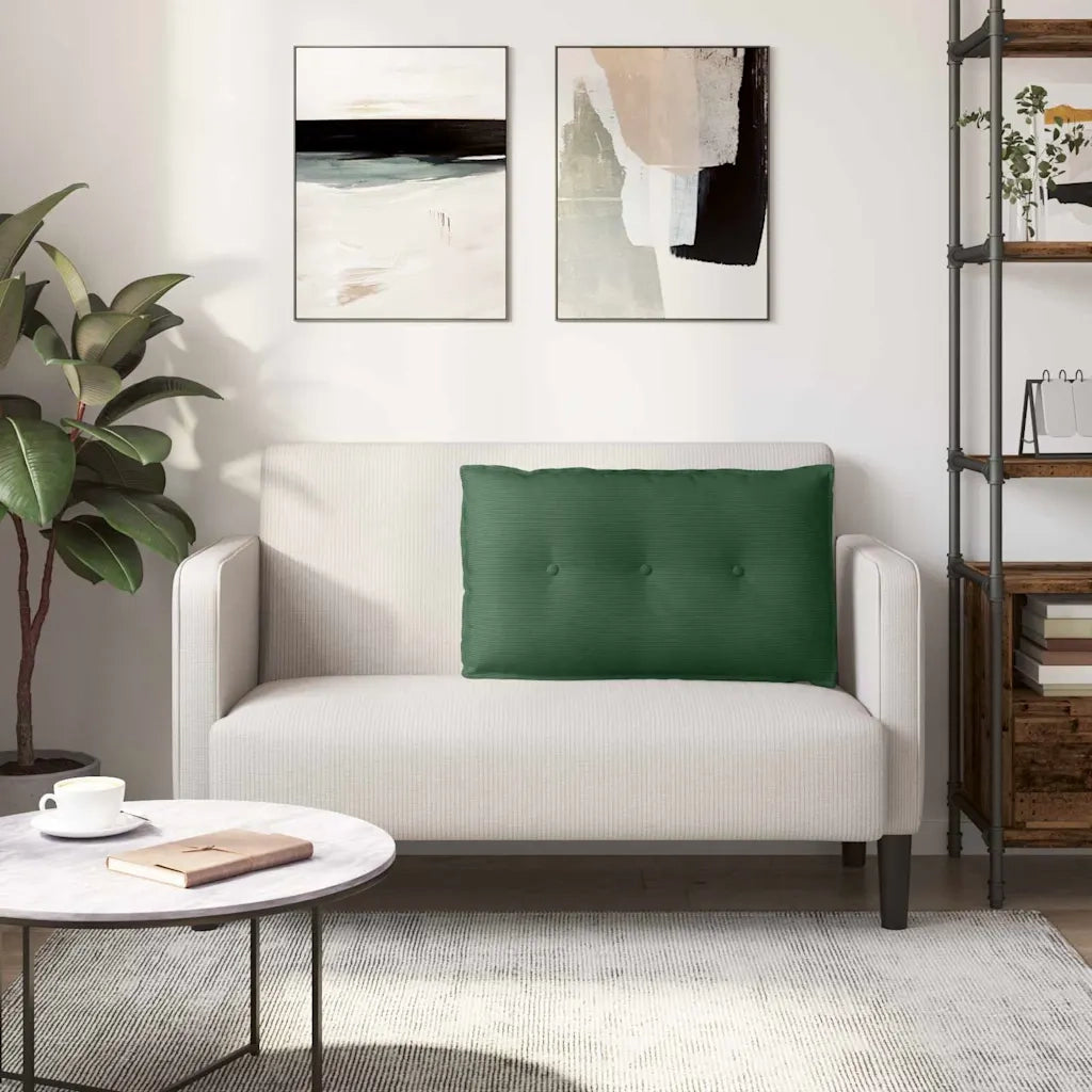 Cuscino per Schiena Verde Giungla 80 x 50 cm Tessuto in Cords 42014741