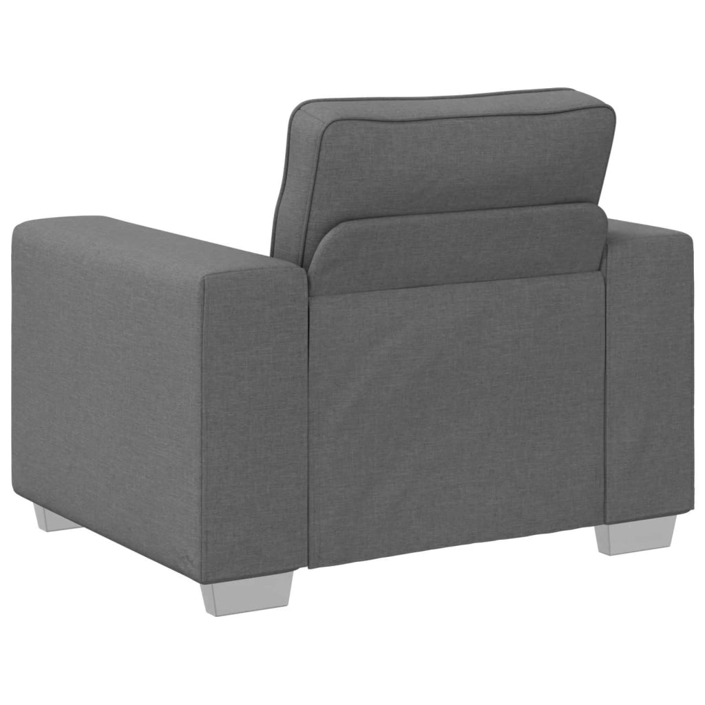 Divano 3 pcs Grigio scuro 219 x 80 x 82 cm Tessuto misto lino 3324659