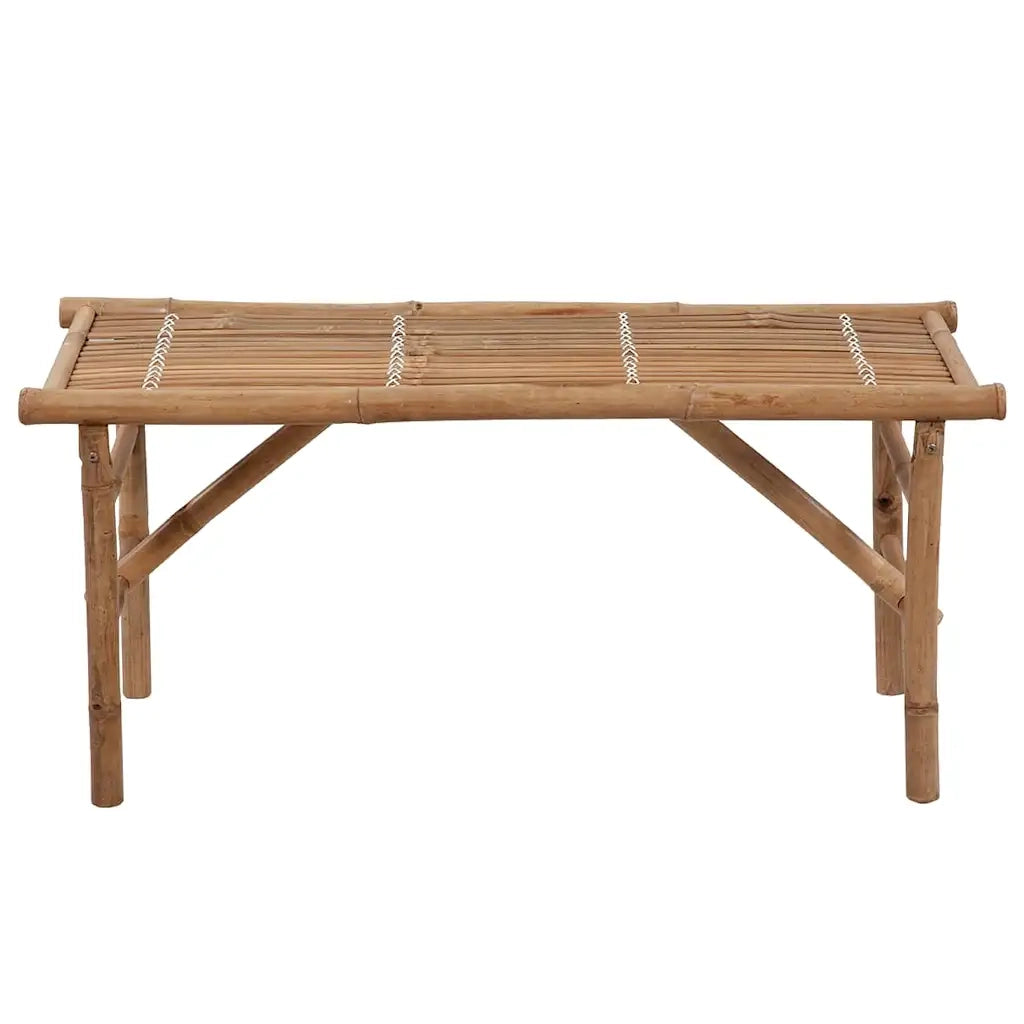 Panca da Giardino Pieghevole con Cuscino 118 cm in Bambù 3063857