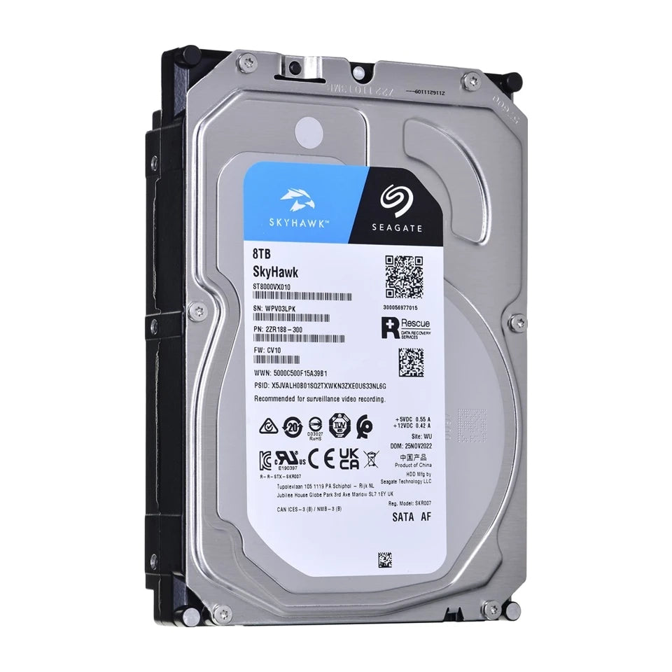 Seagate SkyHawk - Hard disk interno da 8 TB, 256 MB, 3.5" SATA III (ST8000VX010)