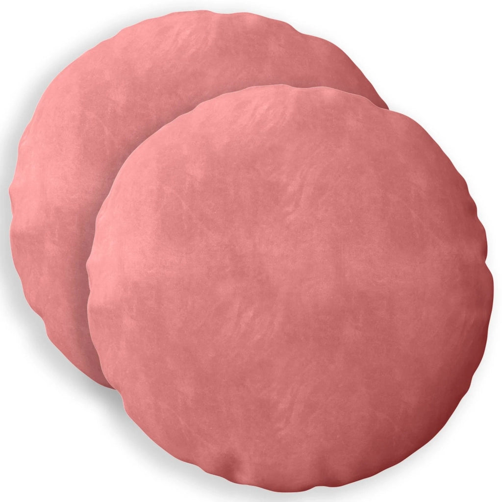 Federa 2 pcs HEERLEN Rosa Ø 40 cm Velluto 922217