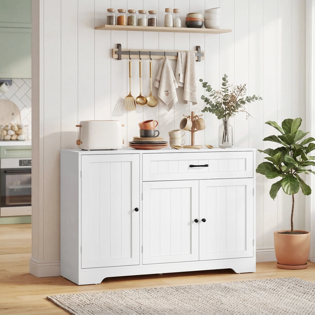 Mobile da cucina con cassetto e ripiani regolabili ¨C Minimal ¨C Bianco