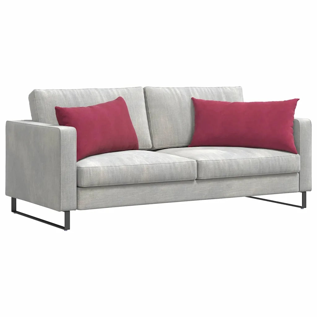 Cuscini da Divano 2 pcs Rosso Vino 80 x 40 cm Tessuto in Cords 42013718