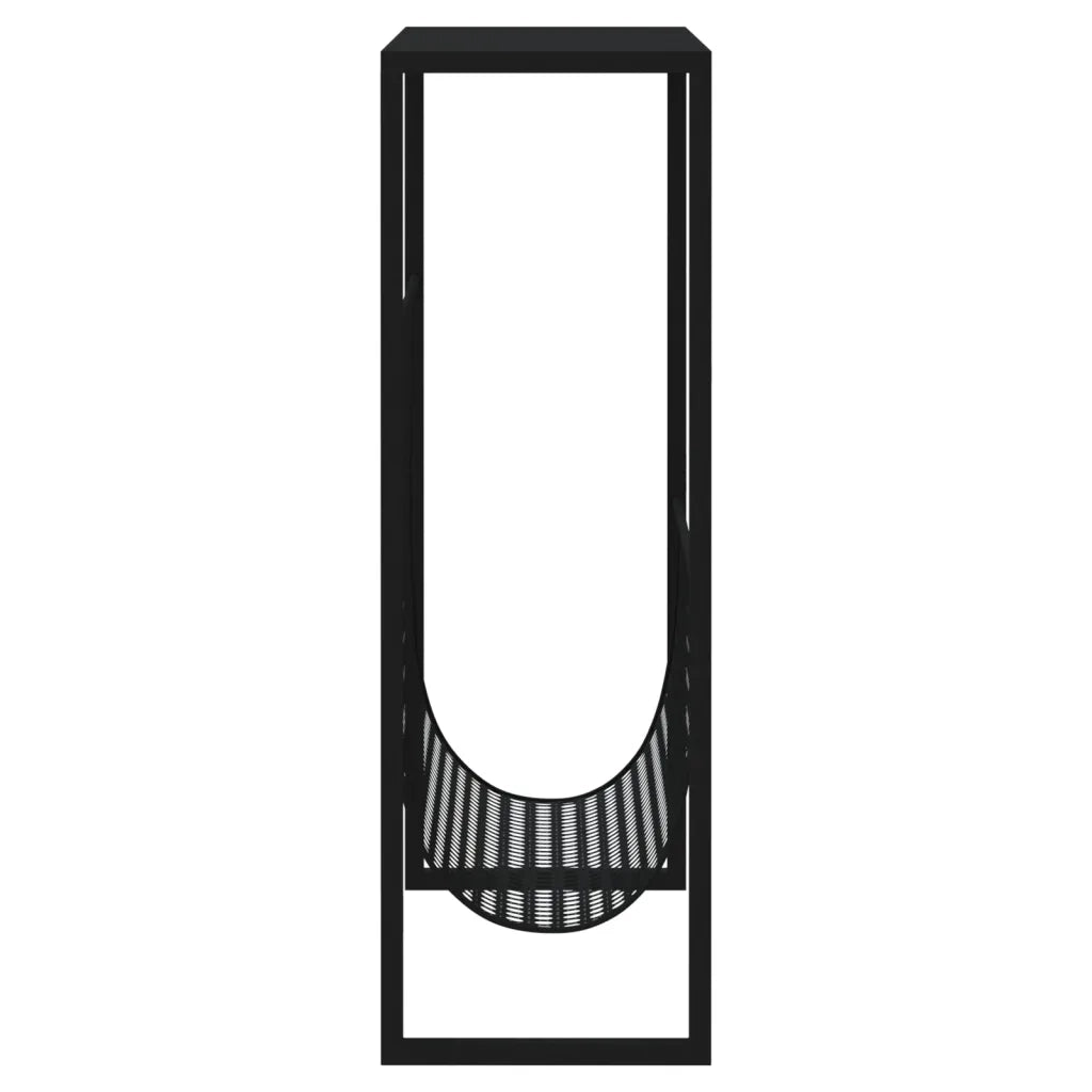 Portariviste Nero 35x15x45 cm in Acciaio 331668