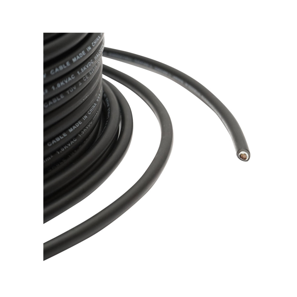 Rotolo di cavo per pannello solare 6mmx20m nero 1,5KV, H1Z2Z2-K Leader
