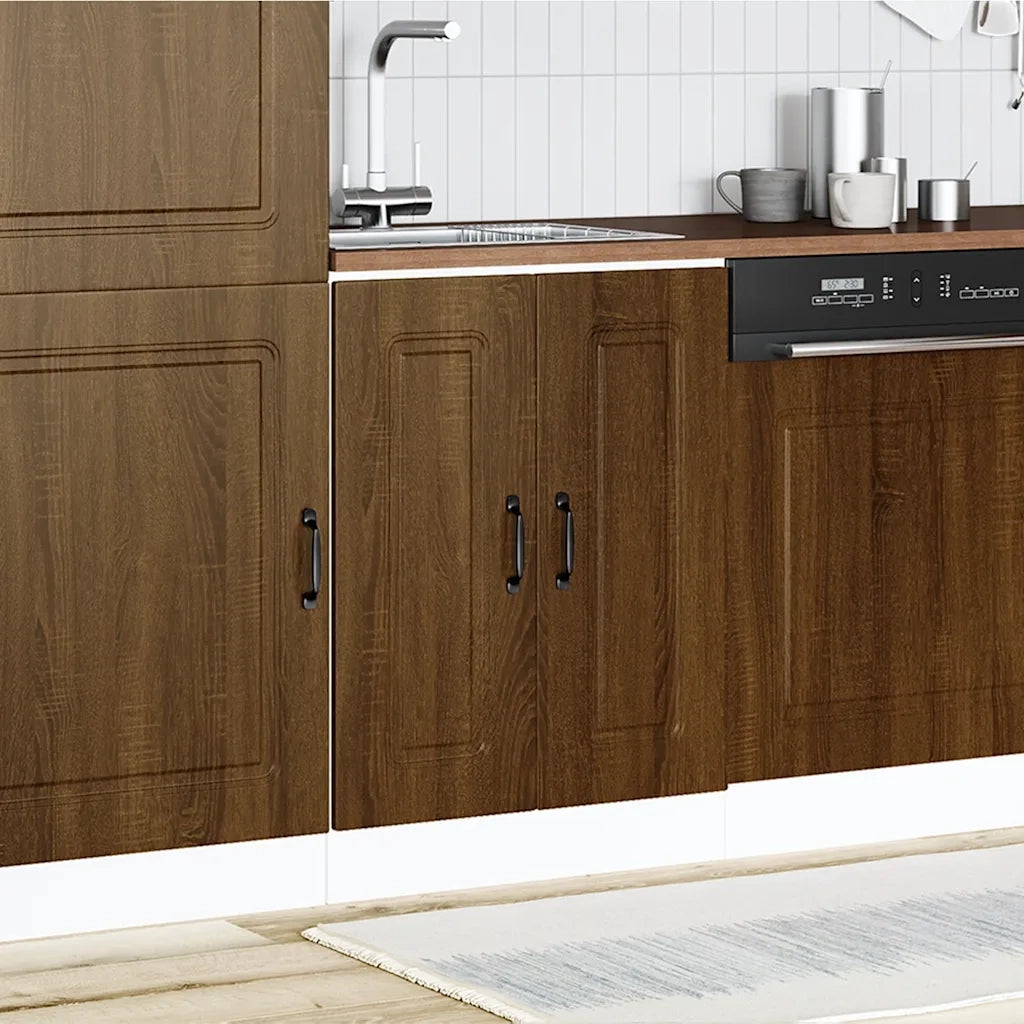 Mobile base lavello-Armadietto da bagno Kalmar Rovere Marrone 60x46x81,5 cm