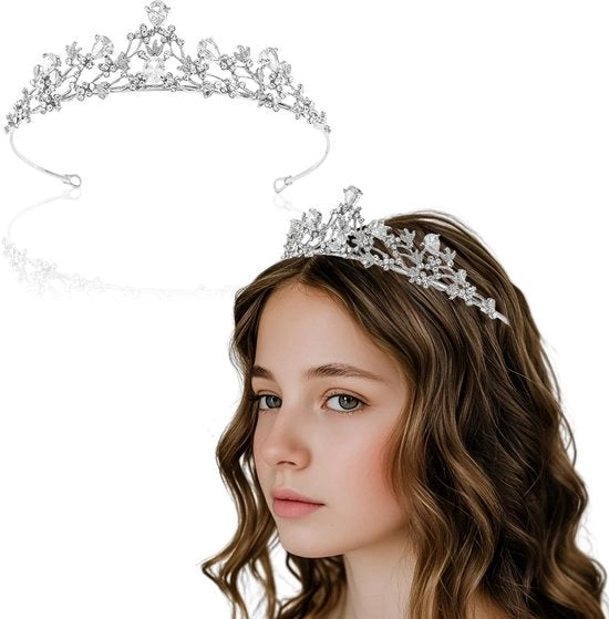 Diadema di cristallo per la sposa - Corona di lusso per la sposa - Decorazione di alta gamma per la sposa - Corona di zaffiro per la sposa - Adatta per la sposa - Decorazione di lusso per la sposa