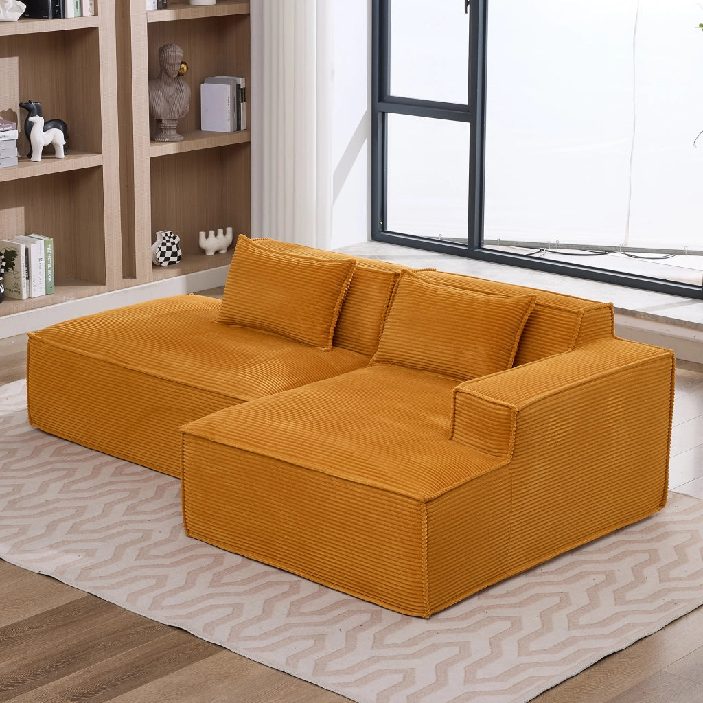 Divano 2 Posti con Cuscini ¨C MINIMAL ¨C Tessuto, 235 cm