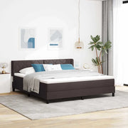 Letto a molle Marrone Scuro 200 x 180 cm Poliestere 3341184