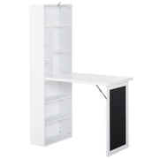 TAVOLO SCRIVANIA PIEGHEVOLE CON LIBRERIA E LAVAGNA BIANCO