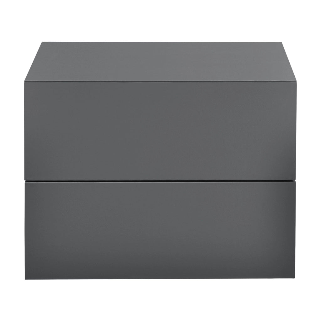 Comodino da Parete Ampfing con 2 Cassetti 40x29x30 cm Grigio Scuro [en.casa]