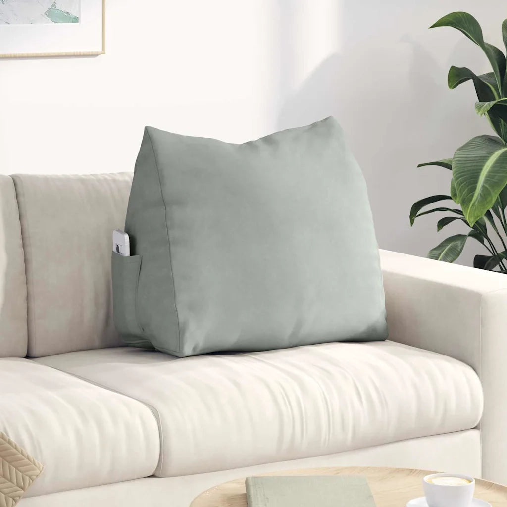 Cuscino per Schiena Grigio chiaro 60 x 20 x 50 cm 42015048
