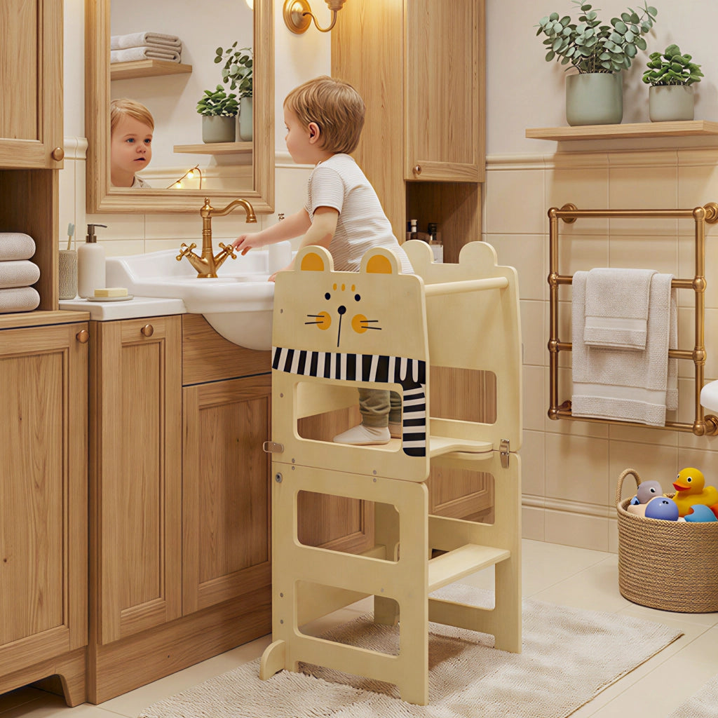 Scrivania per bambini con sedia e lavagna ¨C Minimal ¨C Legno naturale