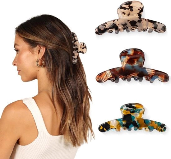 Set di 3 Grande Spilla per Capelli per Capelli Spessi e Sottili - Accessorio per Stilizzazione Duraturo
