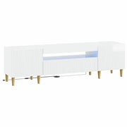 Mobile TV LED Bianco Lucido Legno ingegnerizzato 896689