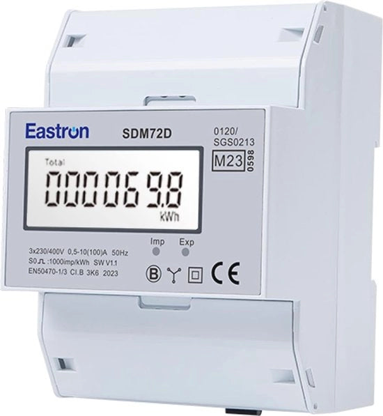 Contatore di Consumo Elettrico Multifase Pulso 100A kWh Contatore Energetico con Display LCD e Illuminazione di Sfondo