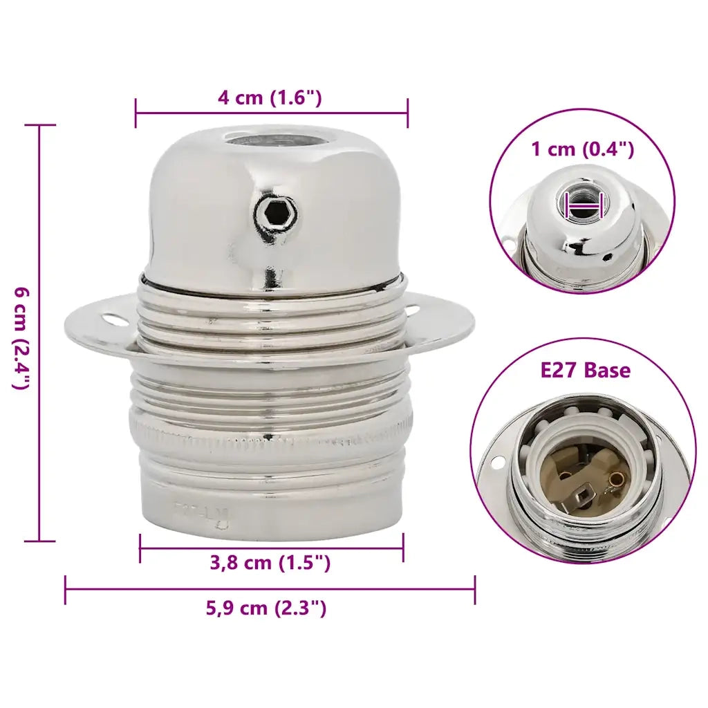 Portalampade 2 pz Nichel Satinato E27 CFW3718735