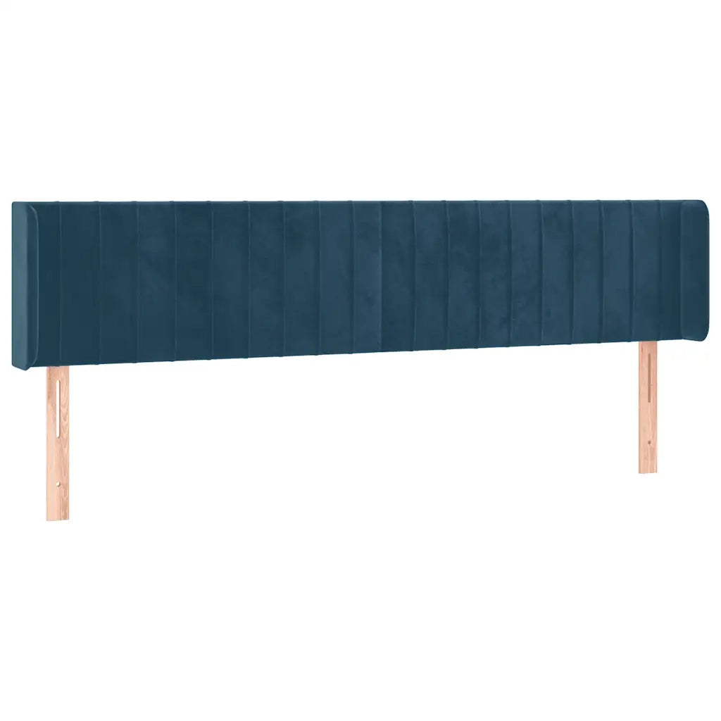 Testiera ad Orecchio Blu Scuro 183x16x78/88 cm in Velluto 3119070
