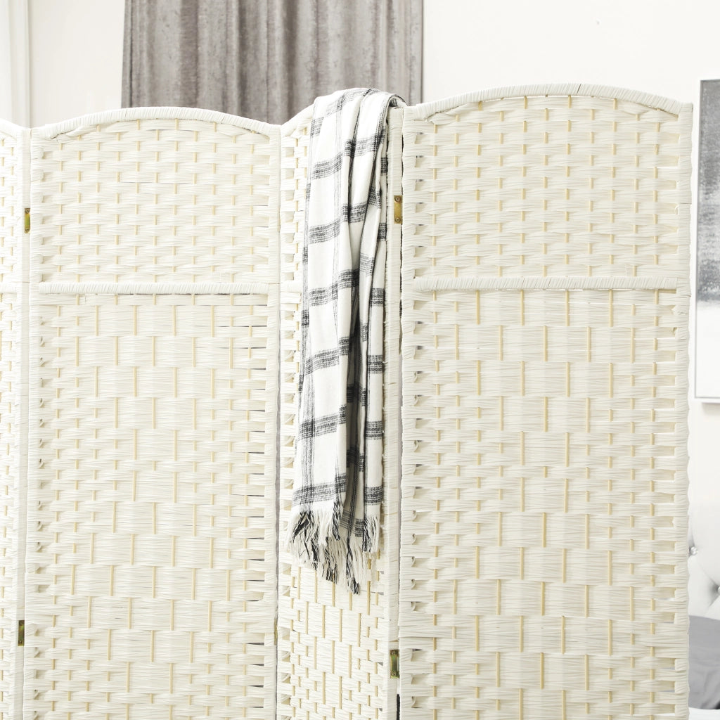 Paravent ¨C Minimal ¨C 4 ante in legno bianco 180x180 cm