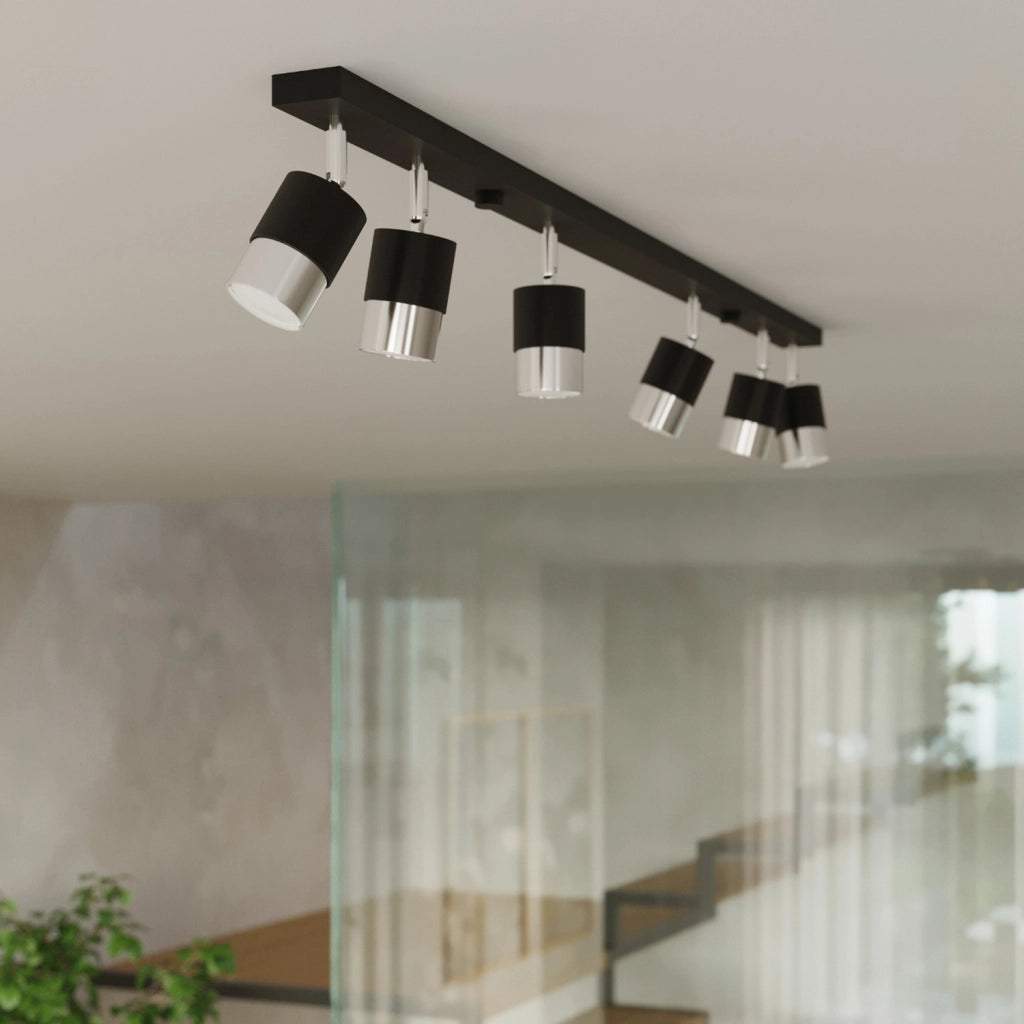Faretto soffitto barra nero/cromo 3xGU10 Oscuro Pure Lume