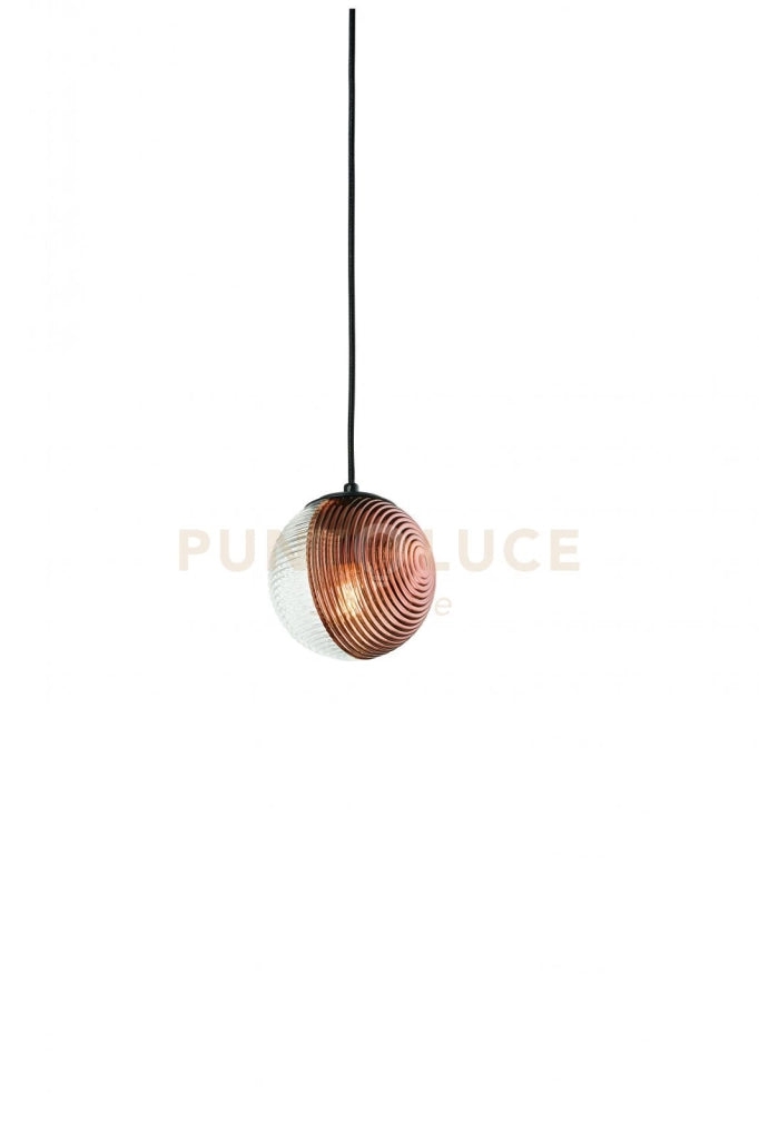 SOSPENSIONE VETRO BELLA 1 RAME D.15CM H.16CM 1 LUCE ATTACCO E27
