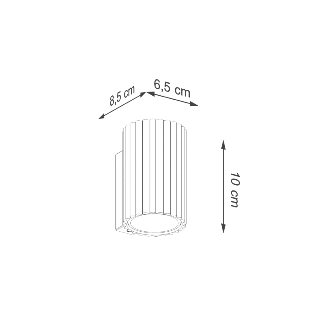 Lampada da parete KARBON 10 beige