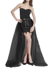 Tulle Rok - Alta Cintura - Lunga Bustina - Disegno Adattabile - Tulle Leggero - Adatto per Matrimonio/Cocktail - Tutù