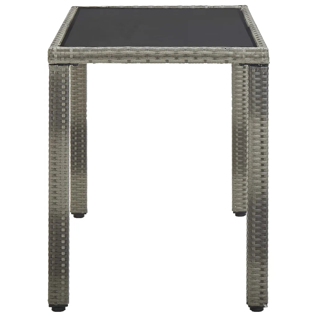 Set da Pranzo da Giardino 5 pz con Cuscini in Polyrattan Grigio 46535